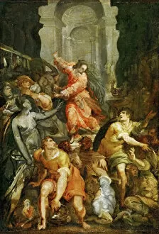 Richness Gallery: Christ Driving the Money Changers from the Temple, ca 1588. Creator: Zucchi, Jacopo (c
