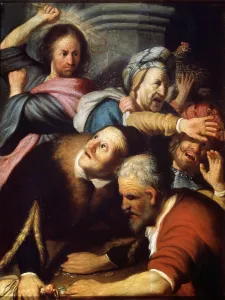 Christ Driving the Money Lenders from the Temple, 1626. Artist: Rembrandt Harmensz van Rijn