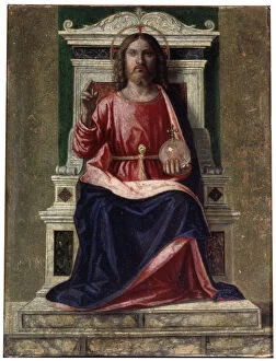 Conegliano Gallery: Christ Enthroned, (Saviour of the World), c1505. Artist: Giovanni Battista Cima da Conegliano