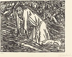 Agony In The Garden Gallery: Christ in Gethsemane, 1919. Creator: Ernst Barlach