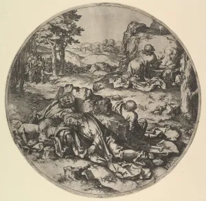 Approaching Gallery: Christ in Gethsemane (copy), 17th century. Creator: Claes Jansz Visscher
