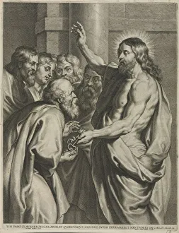Christ Giving the Keys to Peter. Creator: Pieter I de Jode (Flemish, 1570-1634)