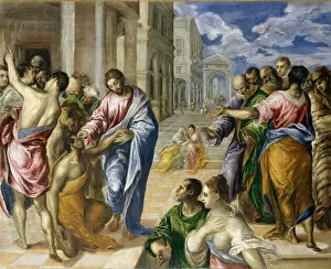 Dominico Gallery: Christ Healing the Blind, ca. 1570. Creator: El Greco