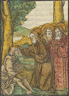 Begging Bowl Prints: Christ Healing the Blind, from Das Plenarium, 1517. Creator