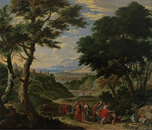 Visually Impaired Prints: Christ Healing the Blind Man at Jericho, 1671. Creator: Gaspar de Witte