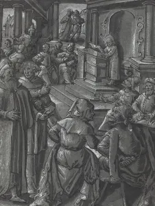 Lame Prints: Christ Healing the Lame [verso], c. 1600. Creator: Unknown