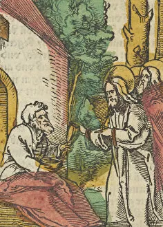 Images Dated 3rd December 2020: Christ Healing the Leper, from Das Plenarium, 1517. Creator