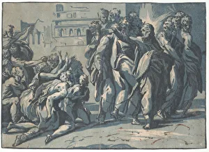 Niccolo Prints: Christ healing the Lepers, 1540-50. 1540-50. Creator: Niccolo Vicentino