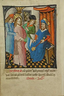 Judgement Prints: Christ Before Herod, about 1480-1490. Creator: Unknown