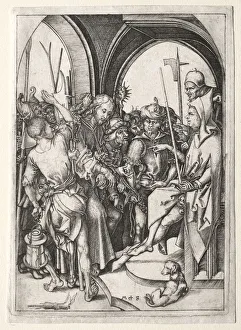 Martin Schongauer German Prints: Christ Before the High Priest. Creator: Martin Schongauer (German, c. 1450-1491)