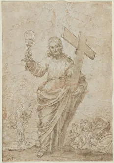 Christ Holding a Chalice and Cross, 1666. Creator: Alonso Cano (Spanish, 1601-1667)