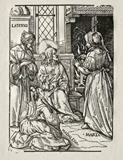 Christ in the House of Lazarus, 1510. Creator: Hans Burgkmair (German, 1473-1531)