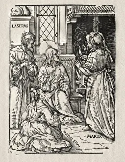 1473 1531 Prints: Christ in the House of Lazarus, 1510. Creator: Hans Burgkmair (German, 1473-1531)