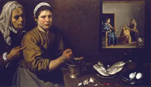 Preparation Prints: Christ in the house of Mary and Martha, c1618-1622 Artist: Diego Velasquez