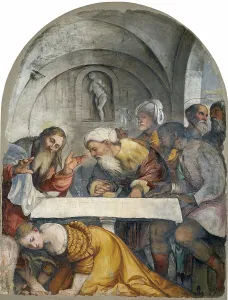 Christ in the House of Simon the Pharisee, c1532. Creator: Romanino, Gerolamo (1485/6-1566)