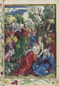 Entombment Prints: Christ is laid in the grave. From the Great Passion (Passio domini nostri Jesu)