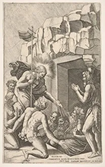 Beatrizet Nicolas Prints: Christ in Limbo, after Raphael, 1541. Creator: Nicolas Beatrizet