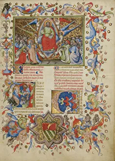 Missal Prints: Christ in Majesty; Initial A: A Man Lifting His Soul to God