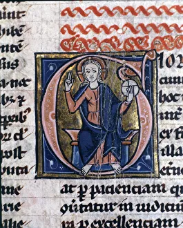 Sphere Collection: Christ in Majesty (Maiestas domini). Second illuminated capital letter in De Civitate