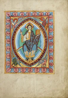 Recto Prints: Christ in Majesty; Sacramentary, about 1025-1050. Creator: Unknown