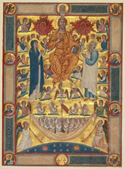 Christ in Majesty with the Virgin and St. John the Evangelist... c. 1300-1330. Creator: Unknown