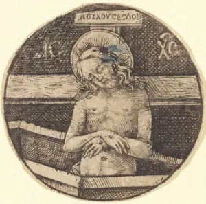 Christ as the Man of Sorrows, c. 1470/1480. Creator: Israhel van Meckenem Christ as the Man of Sorrows, c. 1470/1480. Creator: Israhel van Meckenem