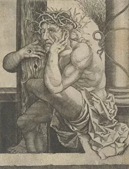 Engraving And Etching Gallery: Christ as the Man of Sorrows, ca. 1522-25. Creator: Frans Crabbe van Espleghem