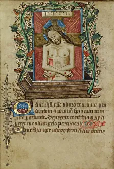 Illumination Painting Prints: Christ as the Man of Sorrows; Illustrated Vita Christi