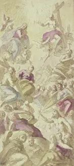 Heaven Prints: Christ and Mary in heaven surrounded by many saints. Creator: Ventura Salimbeni