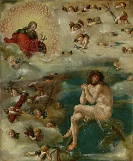 Dove Prints: Christ as a mediator, 1515. Creator: Ambrosius Holbein