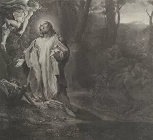 Mount Of Olives Gallery: Christ on the Mount of Olives, with an angel at upper left, 1783-1812