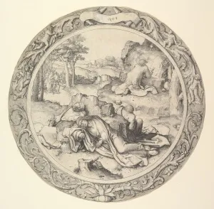 Lucas Jacobsz Prints: Christ on the Mount of Olives, from the Circular Passion, 1509. Creator: Lucas van Leyden