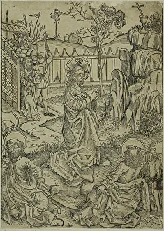 Mount Olivet Prints: Christ on Mount of Olives, page 52 from the Treasury (Schatzbehalter)