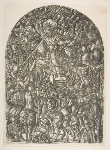 Jean Duvet Prints: Christ mounted on a white Horse, from the Apocalypse. n. d. Creator: Jean Duvet