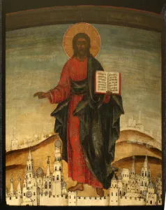 Saviour Of The World Gallery: Christ Pantocrator, 17th century. Artist: Russian icon