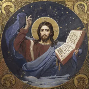 Russian Painting Of 19th Cen Collection: Christ Pantocrator, 1885-1896. Artist: Vasnetsov, Viktor Mikhaylovich (1848-1926)