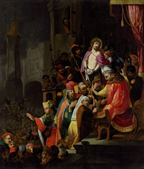 Religious Motif Prints: Christ before Pilate, 1650-1700. Creator: Unknown