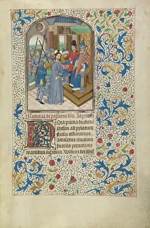 Judgement Prints: Christ before Pilate; Arenberg Hours, early 1460s. Creator: Willem Vrelant