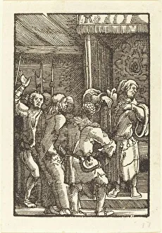 Altdorfer Albrecht Prints: Christ before Pilate, c. 1513. Creator: Albrecht Altdorfer