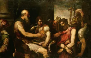 Andrea Schiavone Prints: Christ before Pilate, mid-16th century. Creator: Andrea Schiavone