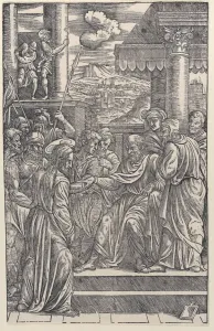 Christ before Pilate, from a series of sixteen prints of the Passion of Christ, 1538. 1538. Creator: Anon