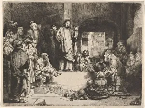 Rembrant Van Rijn Prints: Christ Preaching, called La Petite Tombe, ca. 1657. Creator: Rembrandt Harmensz van Rijn