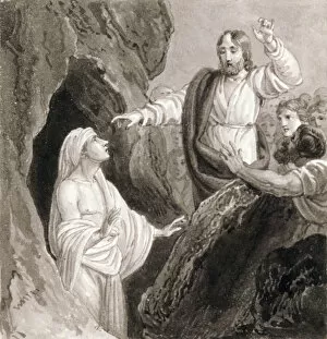 Shroud Gallery: Christ Raising Lazarus from the Tomb, c1810-c1844. Artist: Henry Corbould