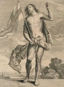 Christ resurrected, mid 17th century. Creator: Remoldus Eynhoudts Christ resurrected, mid 17th century. Creator: Remoldus Eynhoudts