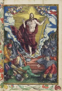 Ascension Prints: Christ rises from the dead. From the Great Passion (Passio domini nostri Jesu)
