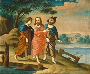 Images Dated 6th April 2021: Christ on the Road to Emmaus, c. 1725 / 1730. Creator: Unknown