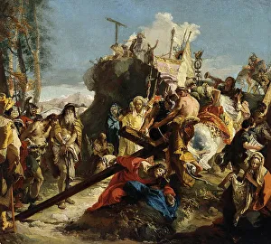 Christ on the route to Calvary, unknown date, (c1730). Creators: Workshop of Giovanni Battista Tiepolo, Giovanni Battista Tiepolo