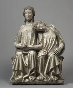 Christ and Saint John the Evangelist, 1300-1320. Creator: Unknown