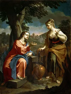 Trust Prints: Christ and the Samaritan Woman, Early 18th cen. Creator: Trevisani, Francesco (1656-1746)
