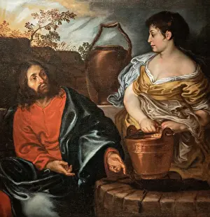 Trust Prints: Christ and the Samaritan Woman at Jacob's Well, First Half of 17th cen